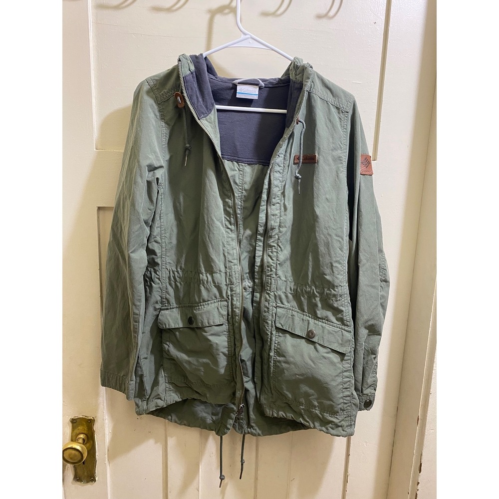 Columbia Women's Cultus Lake Green Jacket Hooded Drawstring‎ Size S